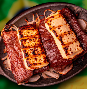 Carne de sol com queijo coalho servida na Donna Graça